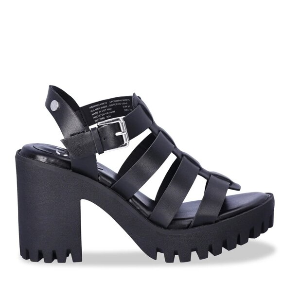 NWT Size 8.5 Madden NYC Genesis Black Block Heel Sandals - Picture 4 of 5
